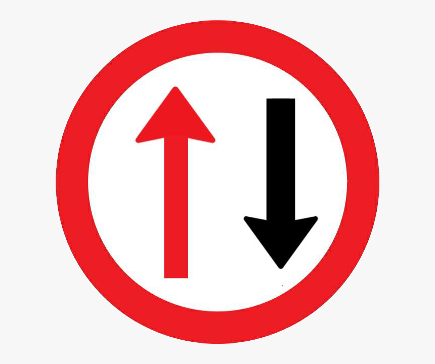 Give Way To Oncoming Vehicles Tha B-4 - Road Sign R6 South Africa, HD Png Download, Free Download
