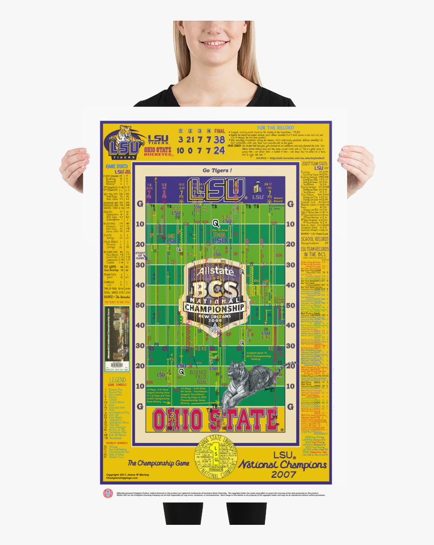 Lsu Ohio State 24 X 36 Dane Mockup Person Person - Operazione Dyn O Mite Poster, HD Png Download, Free Download