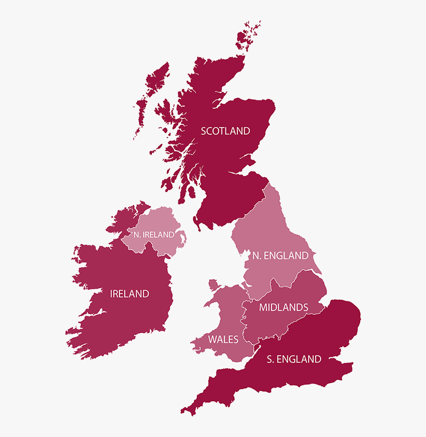 Map - Wales Scotland And England, HD Png Download, Free Download