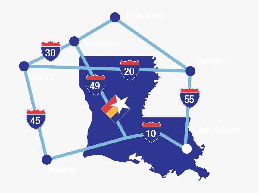 Ea Louisiana Map Illustrated - Louisiana Map, HD Png Download, Free Download