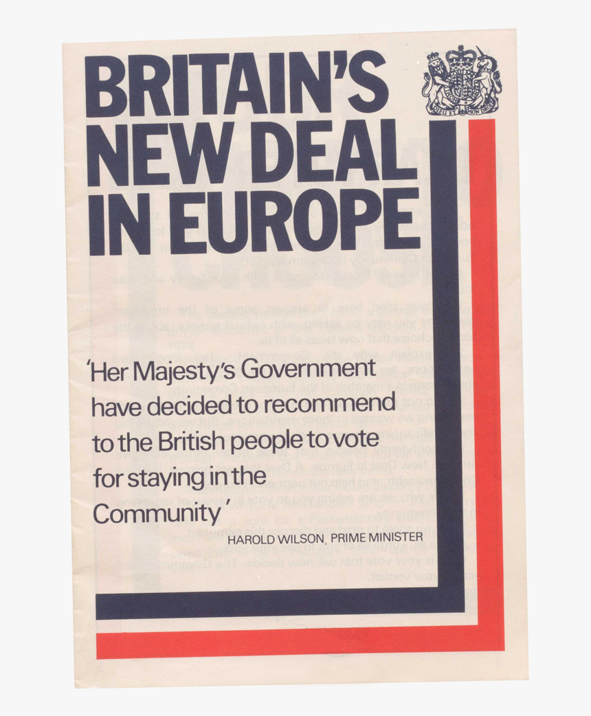 Labour Prime Minister Fronted A Pamphlet European Referendum - Royal Seal, HD Png Download, Free Download