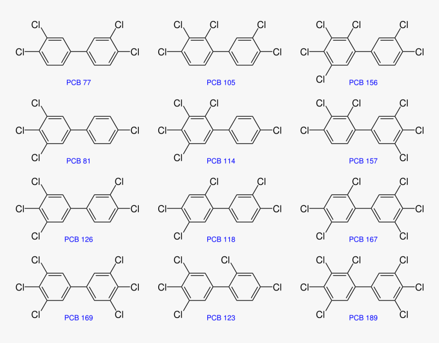 Structure Of All Polychlorinated Biphenyls, HD Png Download, Free Download