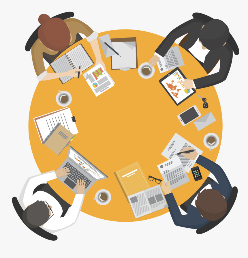 Meeting Round Table Png, Transparent Png, Free Download