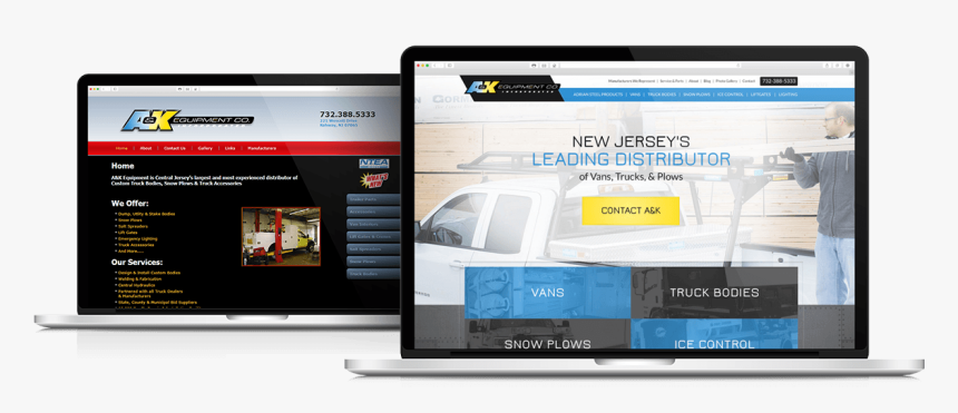 A&k Equipment - Website Design Before And After, HD Png Download, Free Download