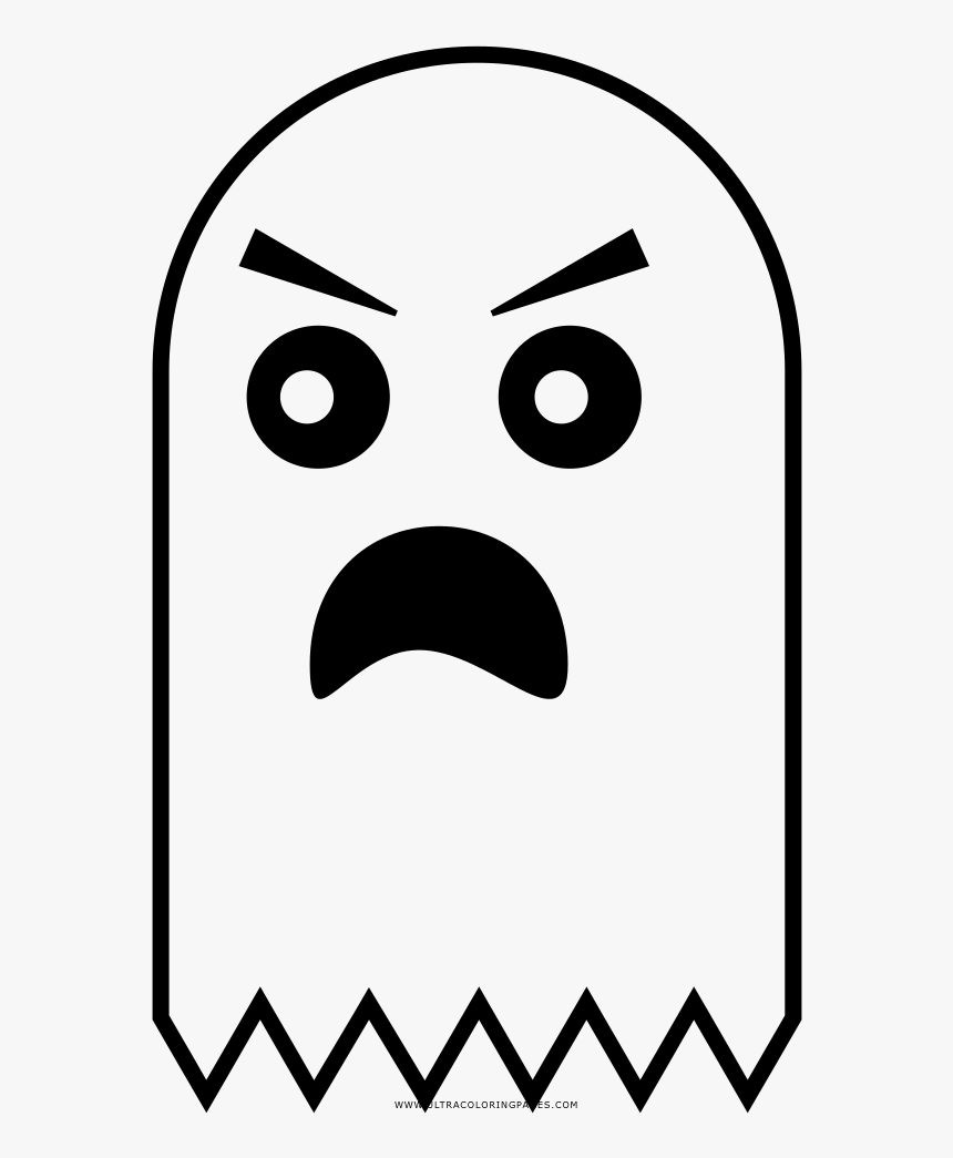 Annoyed Ghost Coloring Page - Annoyed Ghost, HD Png Download, Free Download