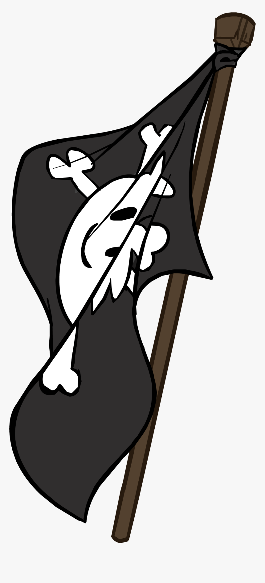 Club Penguin Pirate Flag Clipart , Png Download - Pirata Club Penguin, Transparent Png, Free Download