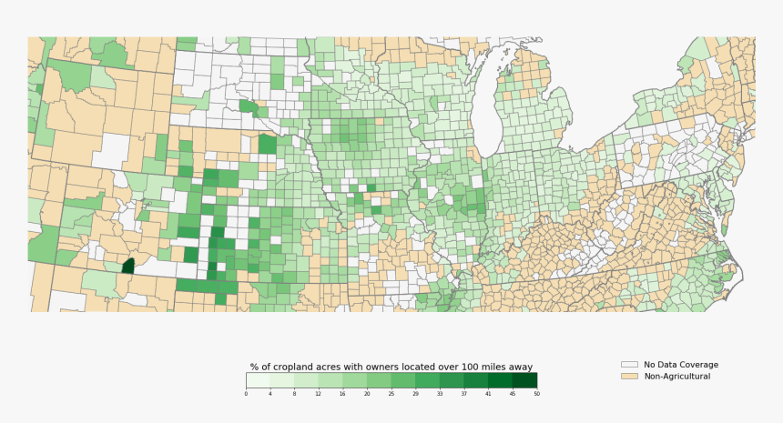 Absentee Ownership - Map Of The United States, HD Png Download, Free Download