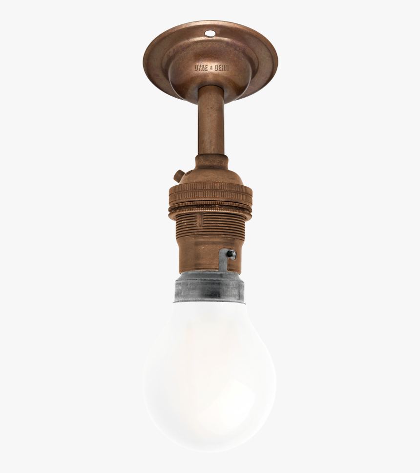 Bronze Effect Fixed Extended Bayonet Wall Bulb Holder - Ceiling Fixture, HD Png Download, Free Download