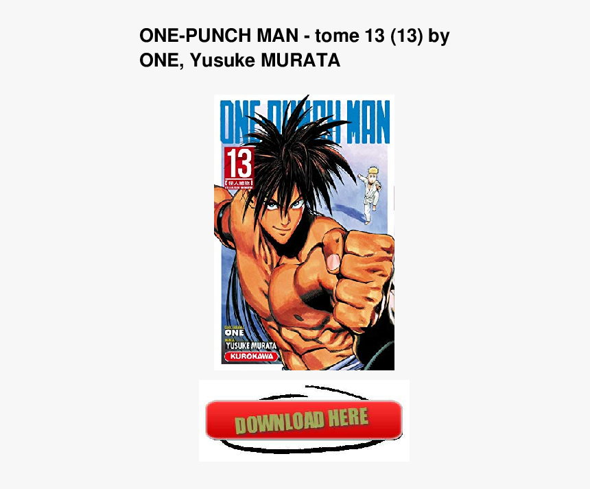 One Punch Man Кн 7, HD Png Download, Free Download