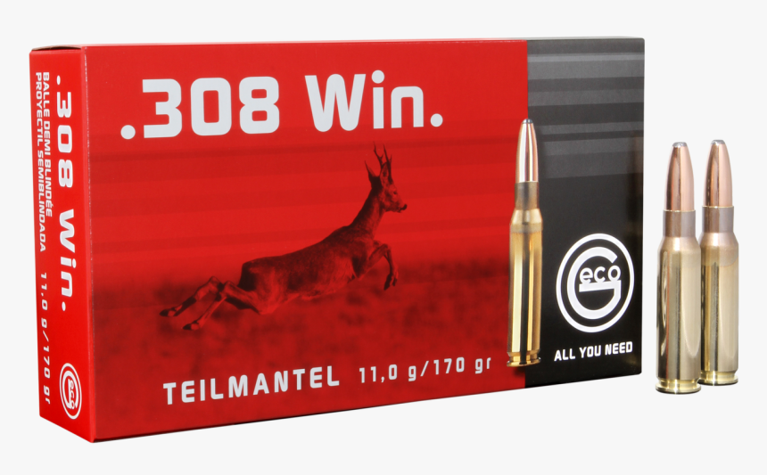 Geco Teilmantel 
308 Winchester 170gr, Soft Point, - Geco 30 06 170gr, HD Png Download, Free Download