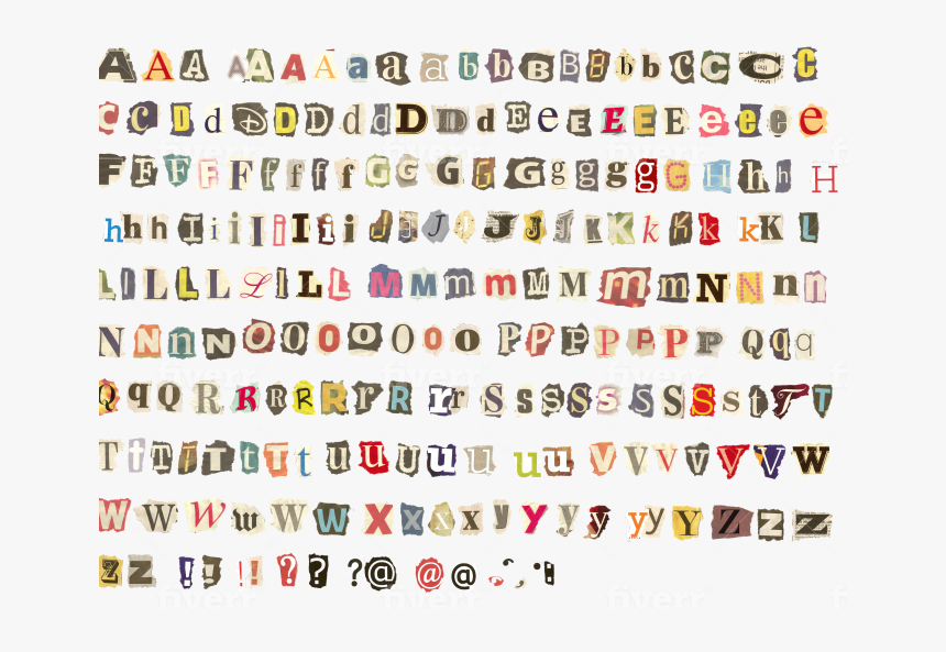 Alphabet From The Newspaper, HD Png Download, Free Download