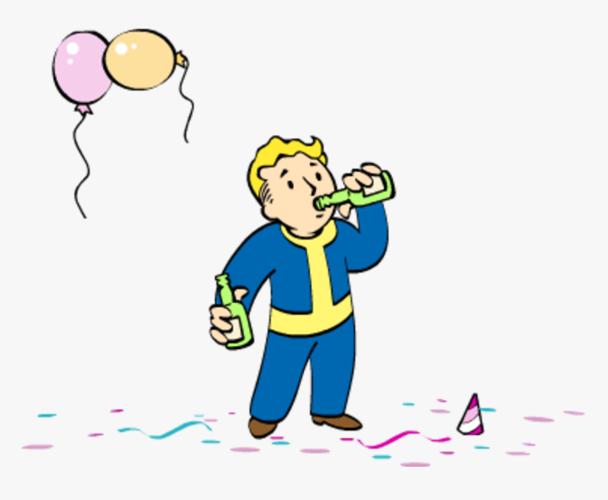 Fallout Vault Boy New Year , Png Download - Fallout Vault Boy Party, Transparent Png, Free Download