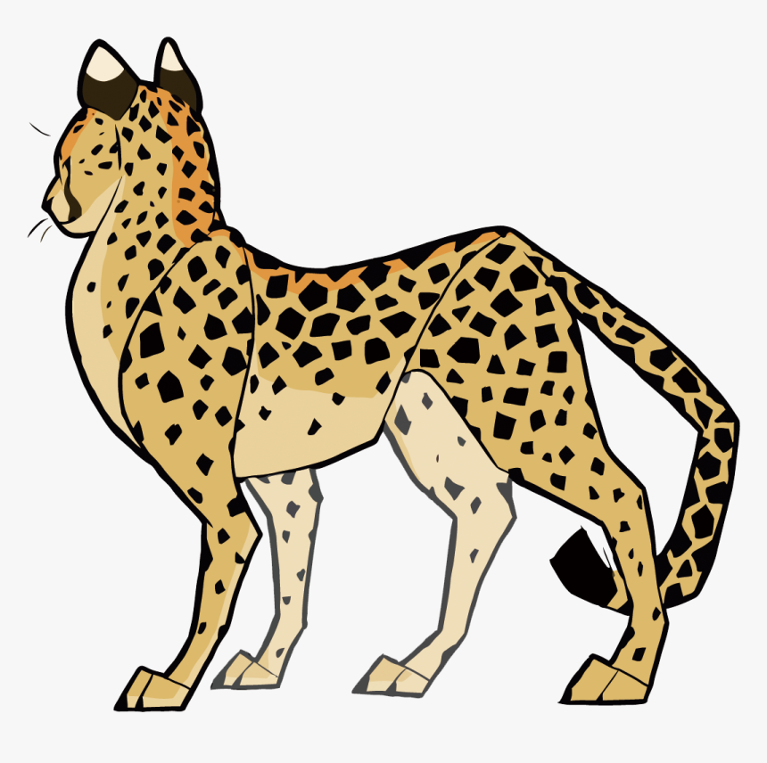 Cheetah Cat Cougar Clip Art - Clipart Cute Cougar, HD Png Download, Free Download