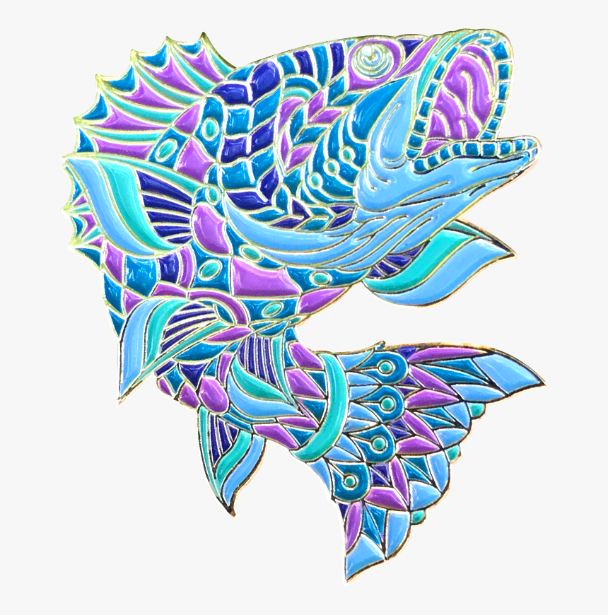 Big Mouth Bass Pin - Illustration, HD Png Download, Free Download