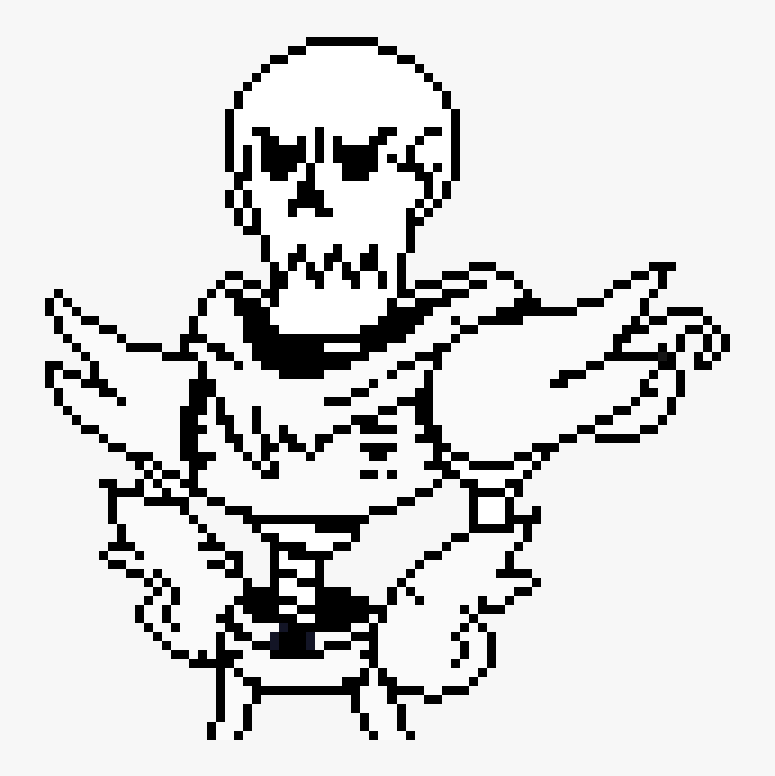 Underfell Papyrus Pixel Art, HD Png Download, Free Download