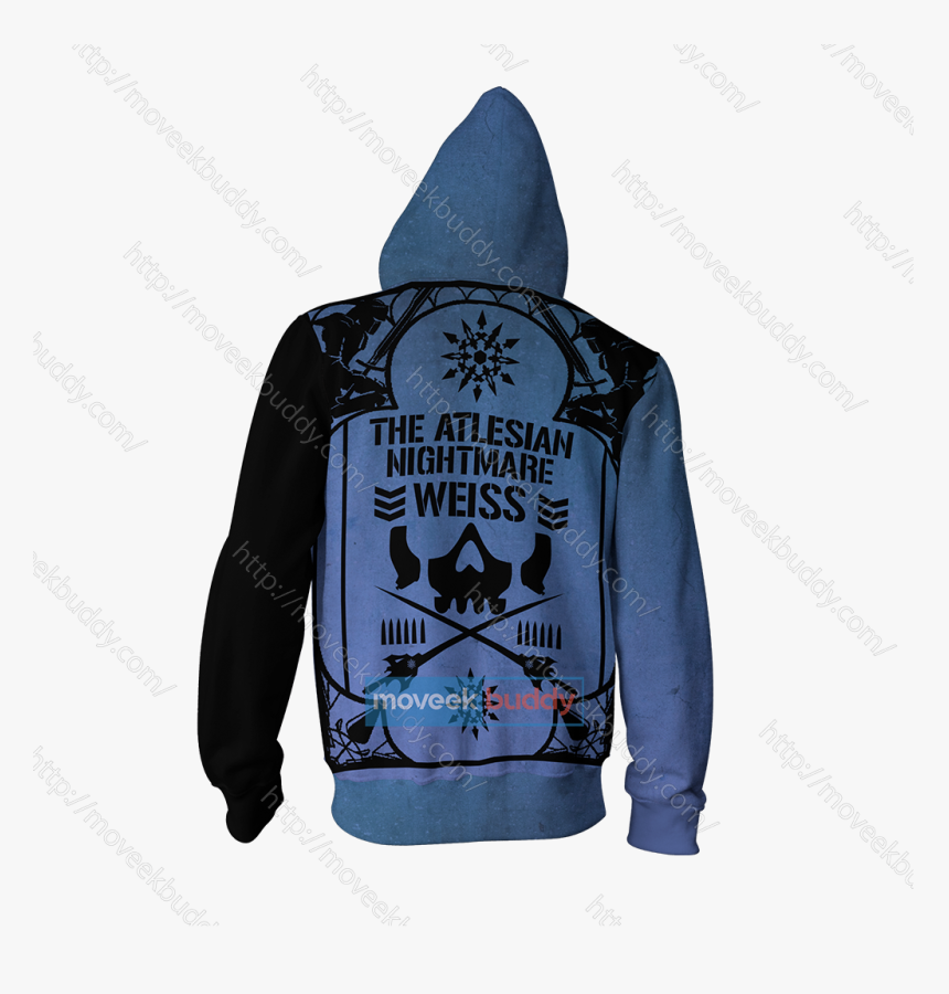 Rwby Weiss The Atlesian Knightmare Symbol Zip Up Hoodie - Hoodie, HD Png Download, Free Download