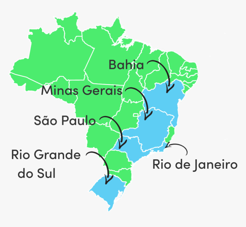 Brazil Map Of Consumer Groups And Regions - Brazil 2018 Election Map, HD Png Download, Free Download