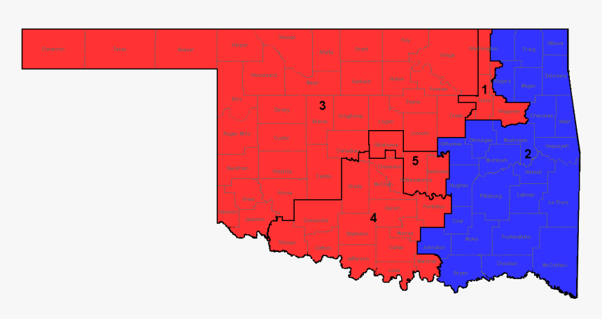 2006 Oklahoma Congressional Districts Results - State Of Oklahoma, HD Png Download, Free Download