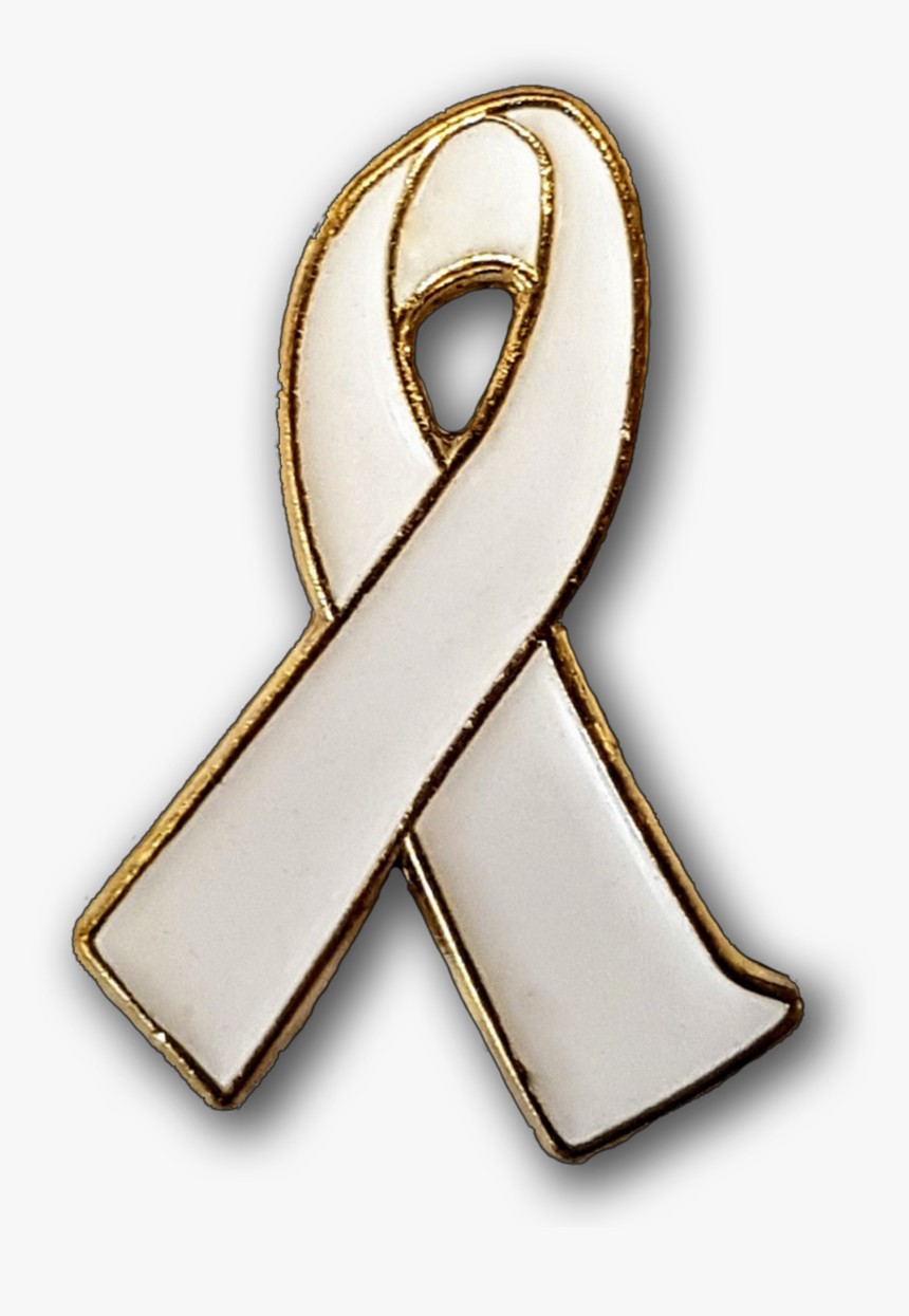 White Ribbon Enamel Badge, HD Png Download, Free Download