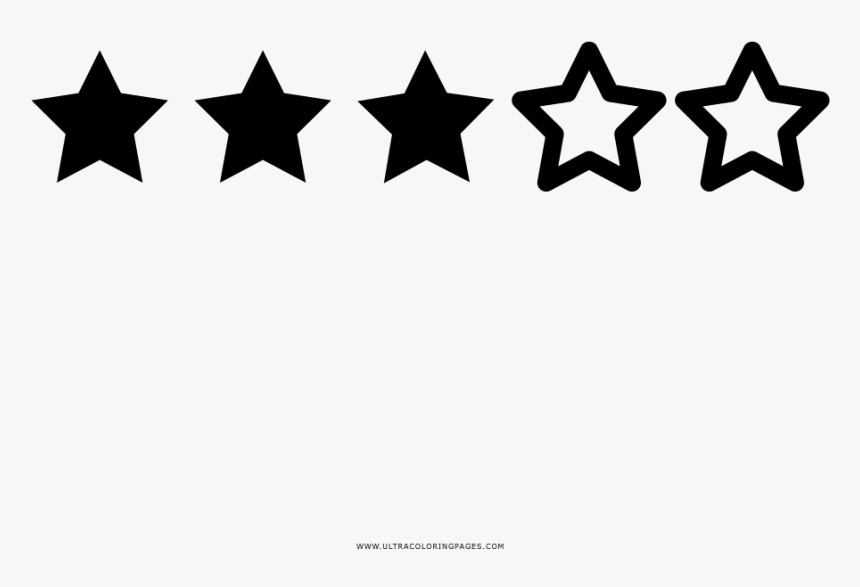 Three Stars Coloring Page, HD Png Download, Free Download