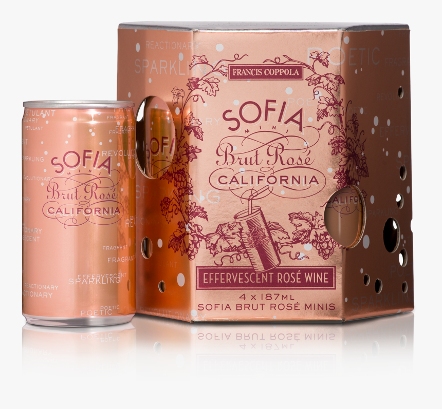 Sofia Br Mini W 4pk - Coppola Sofia Brut Rose Can, HD Png Download, Free Download