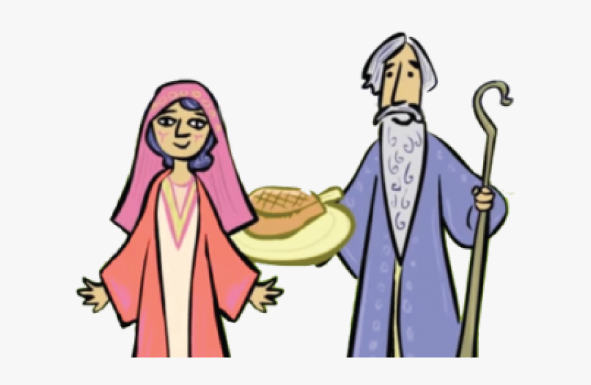Torah Clipart Talmud - Sarah And Abraham Cartoon, HD Png Download, Free Download
