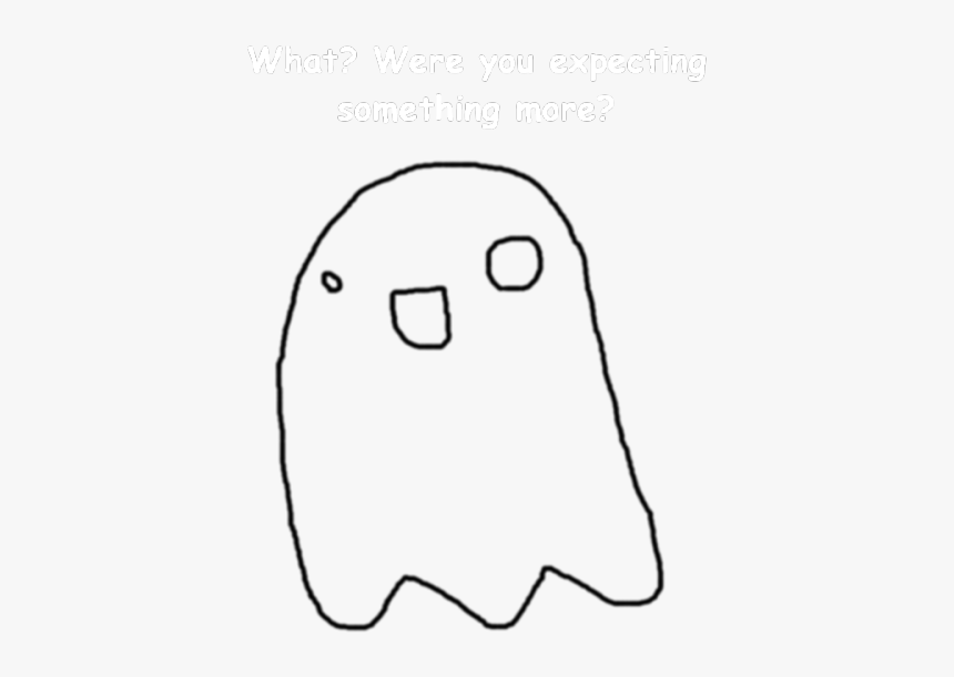 A Spoopy Ghost With No Hidden Meanings Whatsoever - Line Art, HD Png Download, Free Download