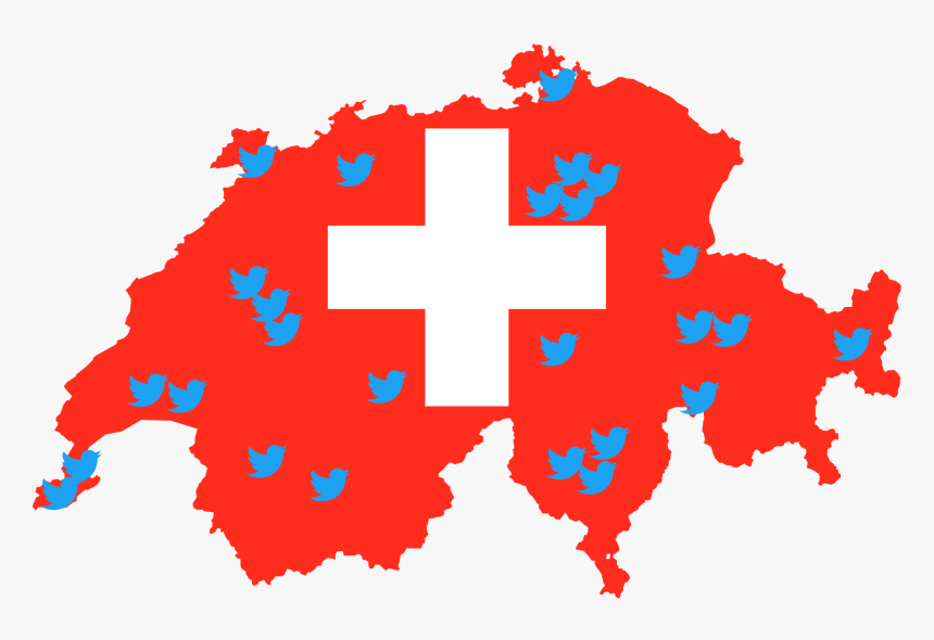 Swiss Twitter Corpus - Switzerland Flag Map Png, Transparent Png, Free Download