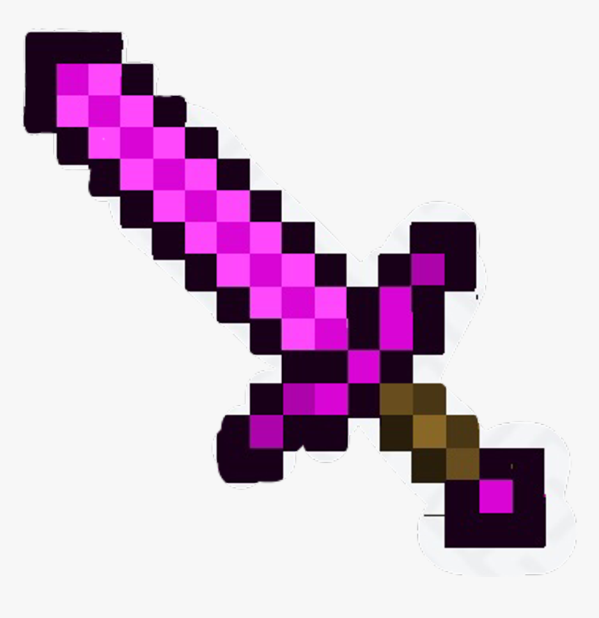 #minecraft #sword #pinkscheep #pink #pinksword #freetoedit - Enchanted Minecraft Diamond Sword, HD Png Download, Free Download