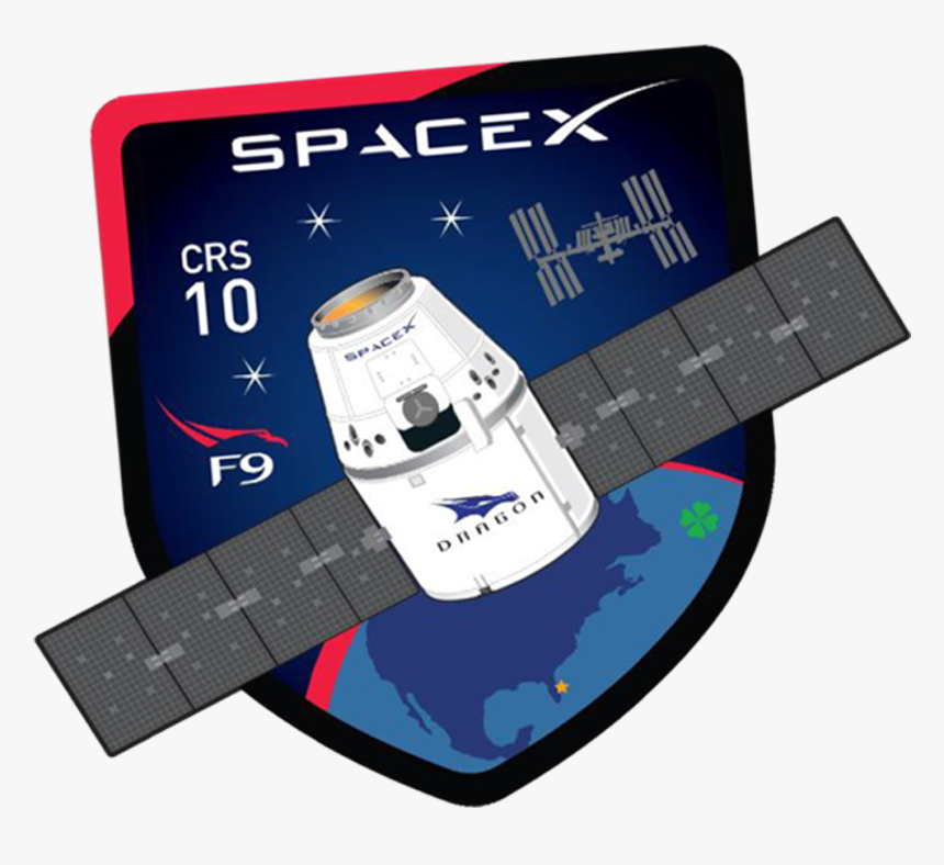 All Magic Crs 10 Moments Of The Spacex Webcast Crs - Spacex Crs 10 Mission Patch, HD Png Download, Free Download