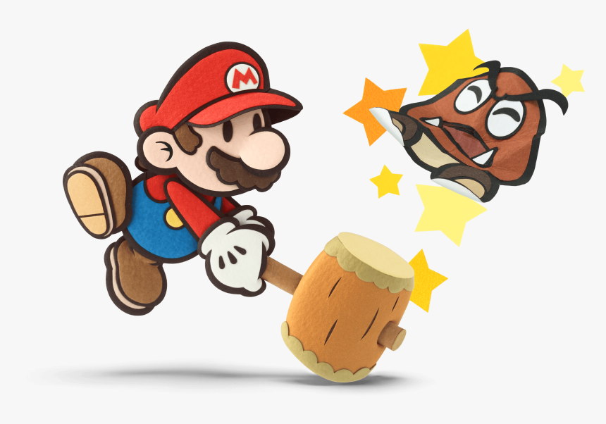 Nintendo Paper Mario - Paper Mario With A Hammer, HD Png Download, Free Download