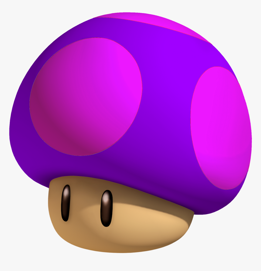 Nintendo Clipart Mario Mushroom - Purple Mushroom Transperent Mario Cart, HD Png Download, Free Download