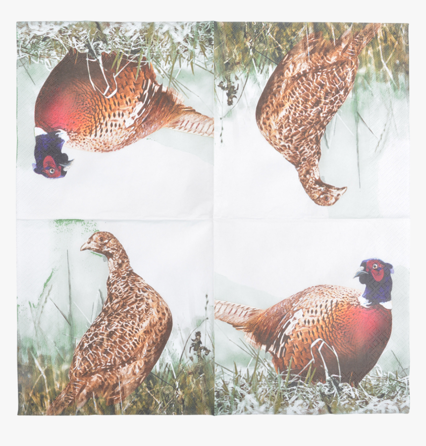 Paper Napkins Pheasant 33x33cm - Napkin, HD Png Download, Free Download