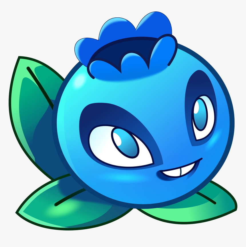 Mq Blue Blueberry Berry Face Fruit - Plants Vs Zombies Blueberry, HD Png Download, Free Download