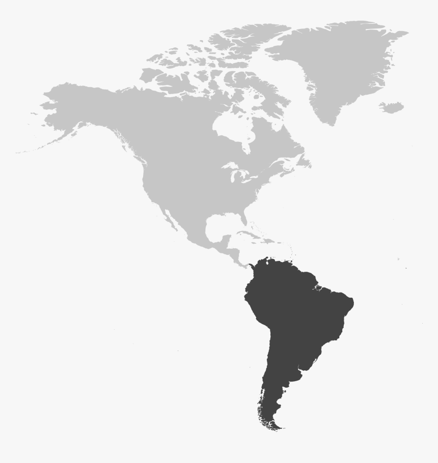 South America Map - North And South America Silhouette, HD Png Download, Free Download