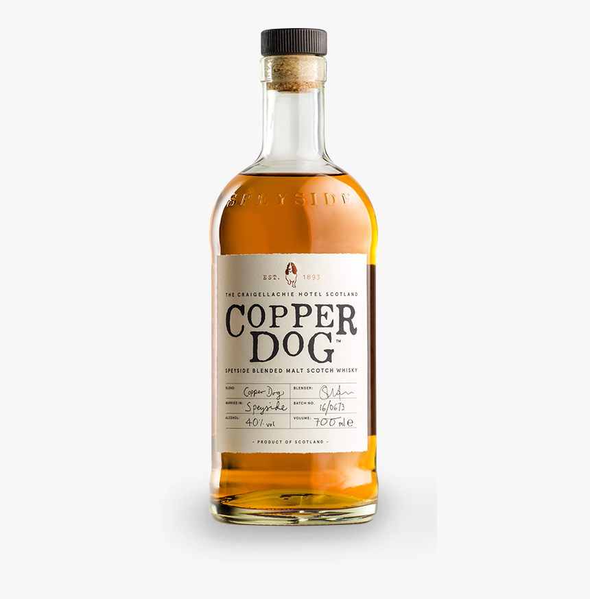 Whiskey Drawing Brandy Bottle - Copper Dog Whisky, HD Png Download, Free Download