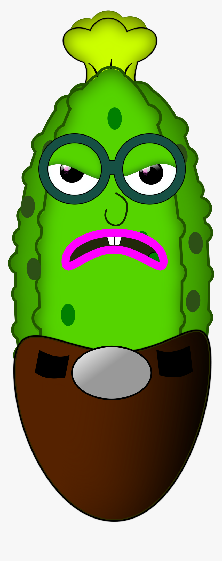 Pickle Clipart Cool As Cucumber - Pepino De Mar Dibujo, HD Png Download, Free Download