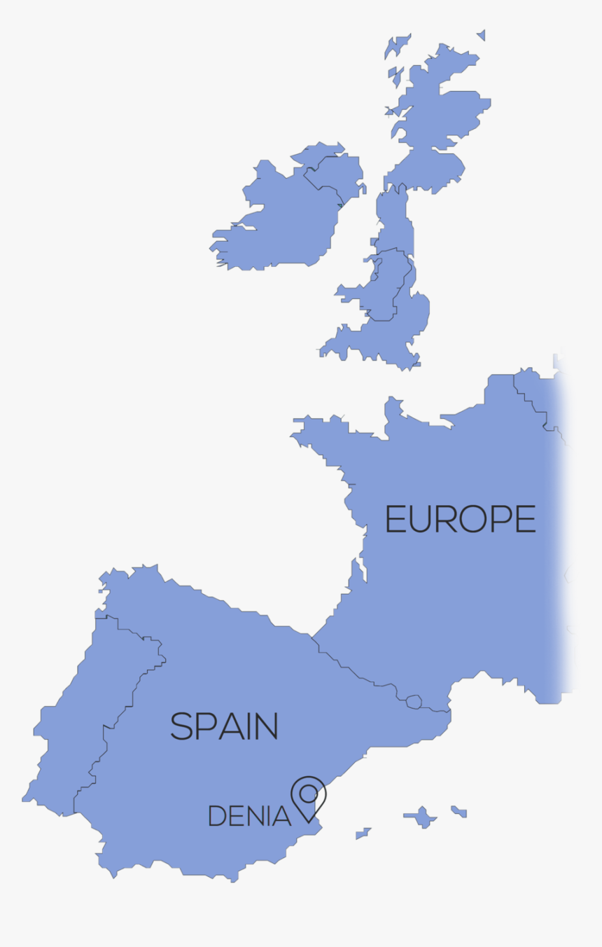 Spainmap2 Copy - Transparent Europe Map Silhouette, HD Png Download, Free Download