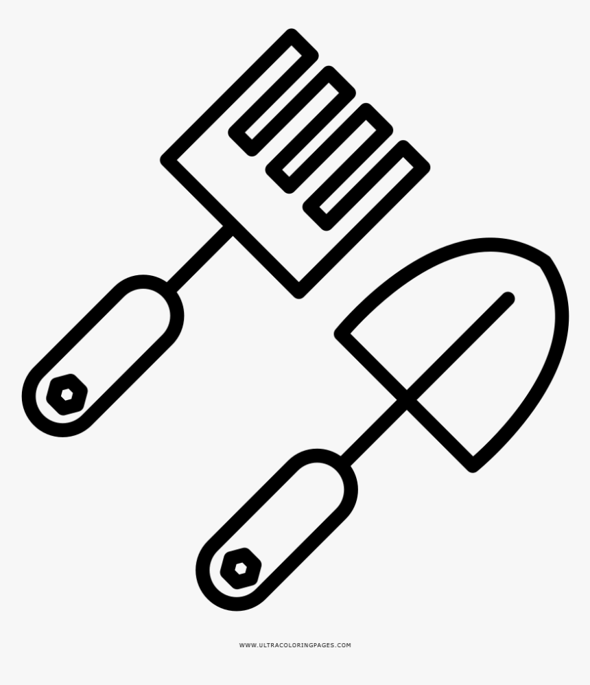 Gardening Tools Coloring Page, HD Png Download, Free Download