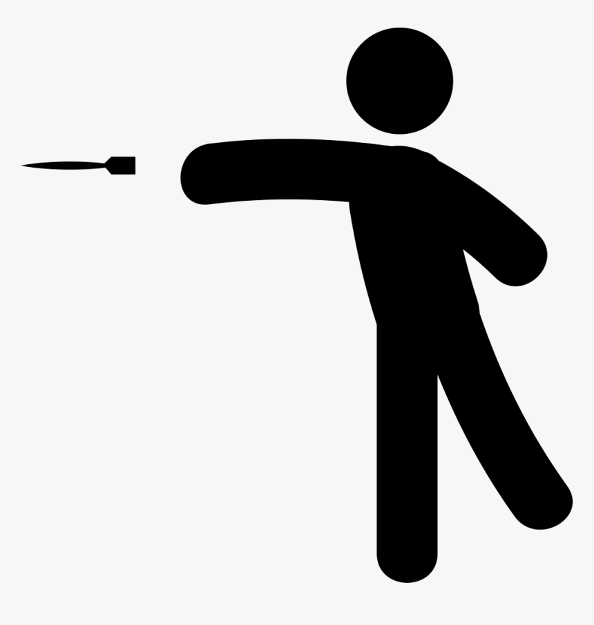 Man Launching Darts - Man Playing Darts Icon, HD Png Download, Free Download