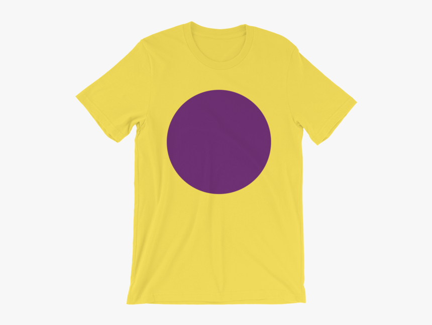 Yellow With Purple Circle Shape Unisex T-shirt - Circle, HD Png Download, Free Download