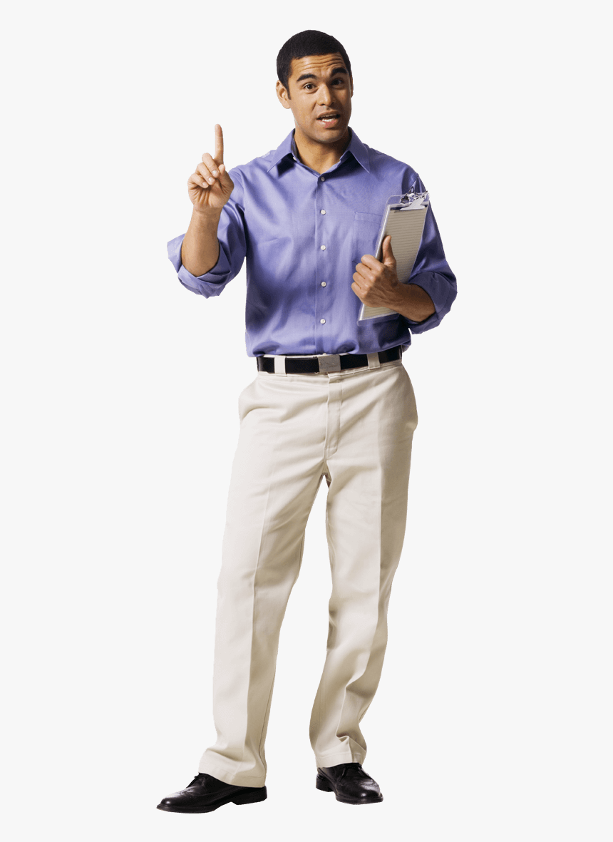 Dealing With Stress Try Exercise - Man Standing With Clipboard, HD Png Download, Free Download
