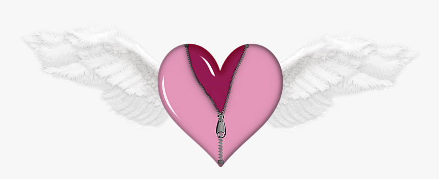 Heart Wings Clipart Image Free Zipped Heart With Wings - Heart With Wings Png Png, Transparent Png, Free Download