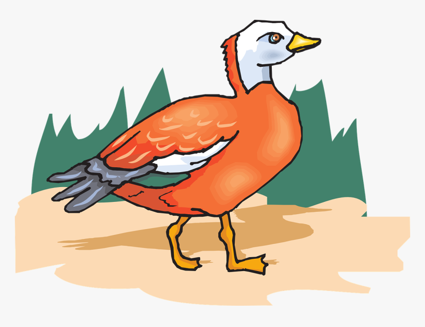 Tree Orange Bird Wings Standing Png Image - Portable Network Graphics, Transparent Png, Free Download