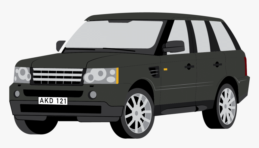 Land Rover Clipart Black And White - Range Rover Clipart, HD Png Download, Free Download