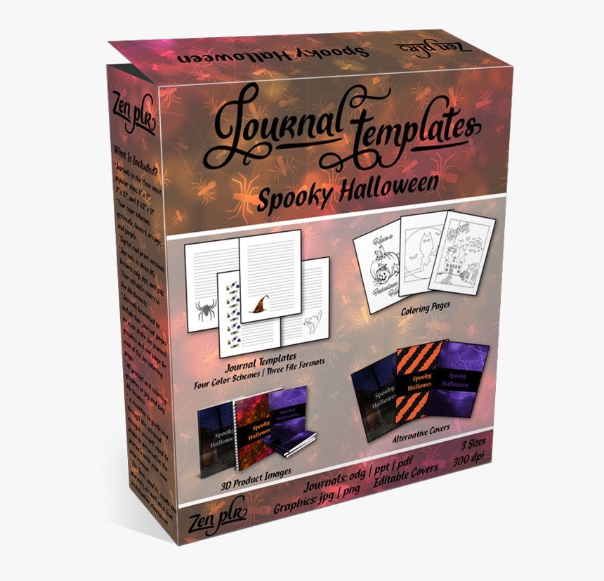 Spooky Halloween Journal Templates Product Cover - Carton, HD Png Download, Free Download