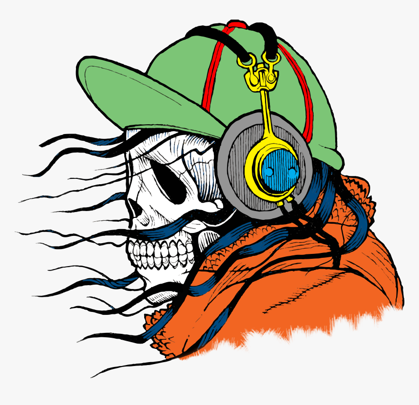 Skull Listening To Music, HD Png Download, Free Download