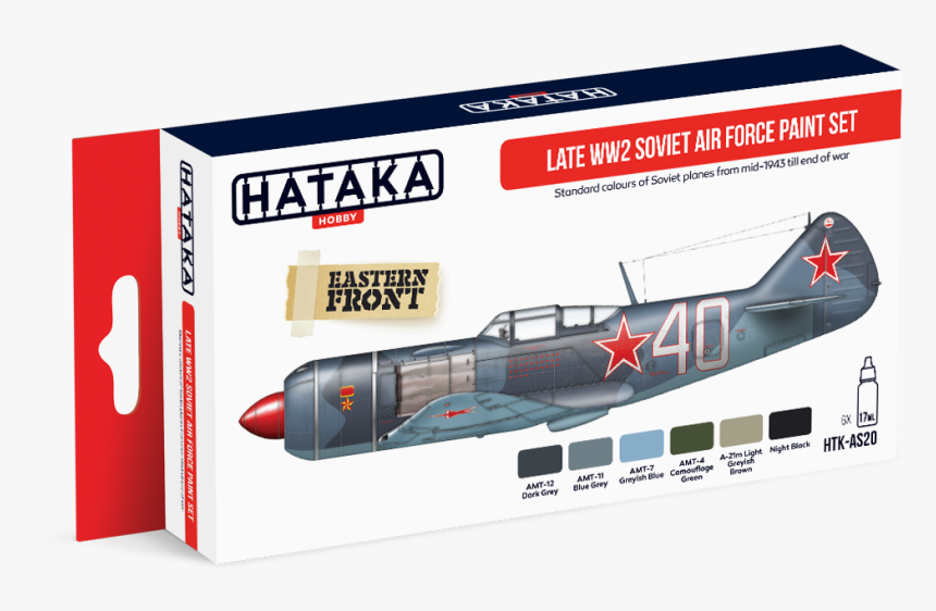 Hataka Hobby Late Wwii Soviet Air Force Paint Set 17ml - Color Del Mirage 2000, HD Png Download, Free Download