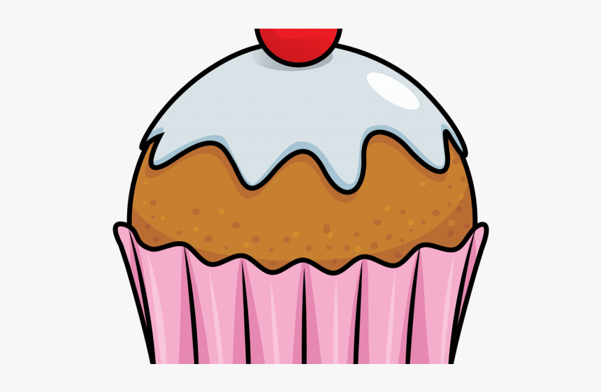 Apple With Muffins Clipart Clip Art Black And White - Clip Art Cup Cake, HD Png Download, Free Download