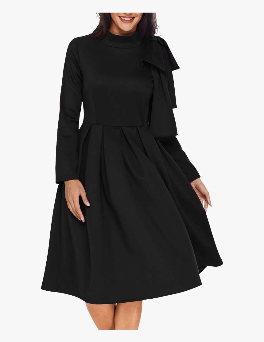 Midi Skater Dress Long Sleeve, HD Png Download, Free Download